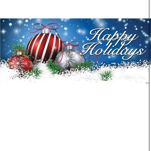 Festive Holiday Garage Door Mural with Red and Silver Ornaments - Picture 2 of 12